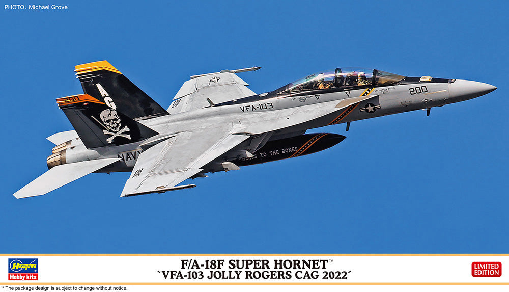 Hasegawa 1/72 F/A-18F Super Hornet "VFA-103 Jolly Rogers CAG 2022" (02458)
