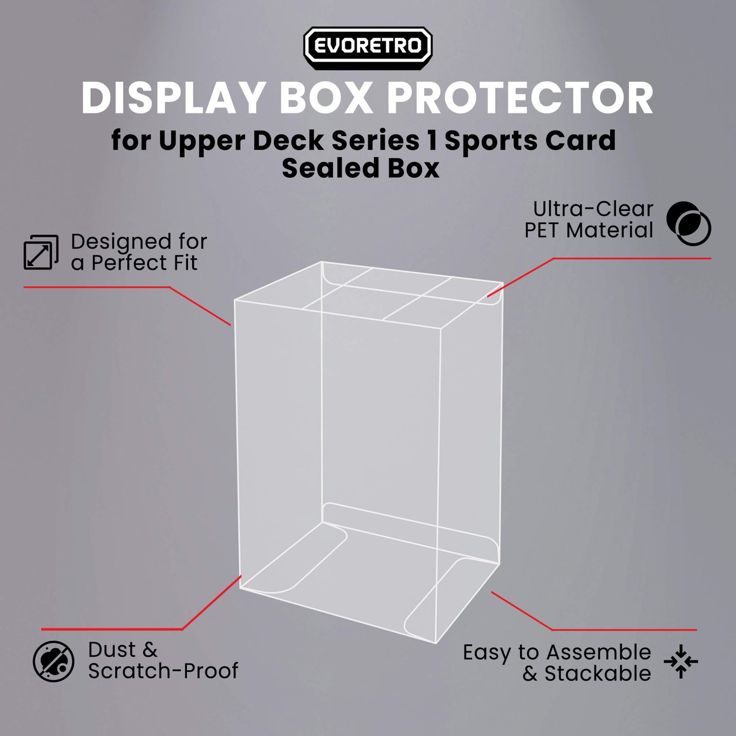 Upper Deck Series 1 Sports Card Sealed Box - PET Protector 0.45MM - EVORETRO