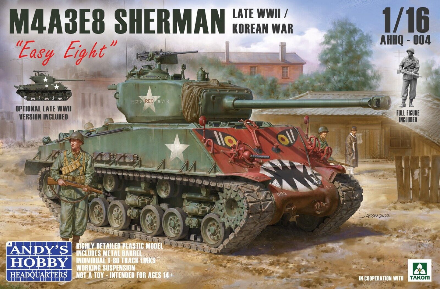 Andy's HHQ x Takom 1/16 M4A3E8 Sherman "Easy Eight" (Late WWII/ Korean War)