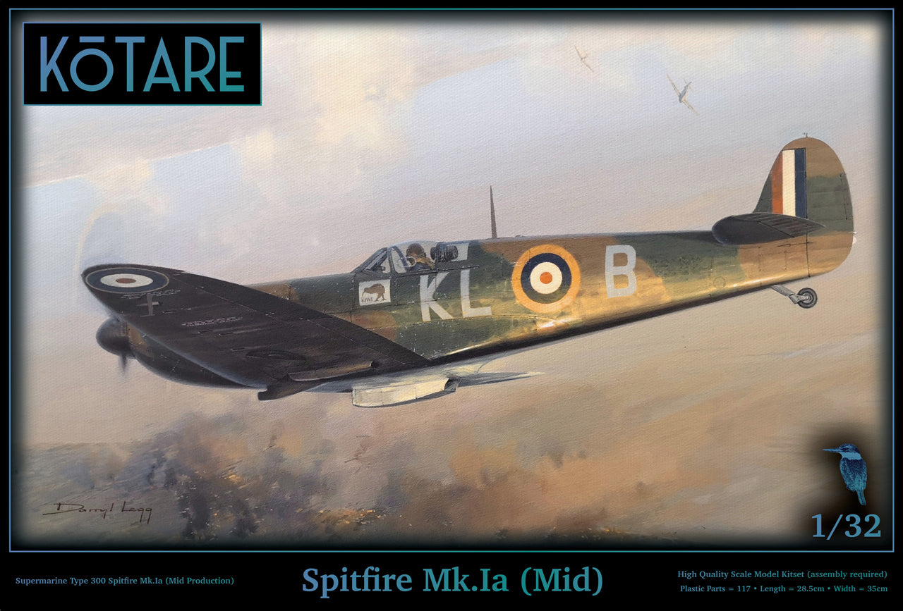 Kotare 1/32 Spitfire Mk.Ia (Mid), Aircraft Model Kit (K32001)