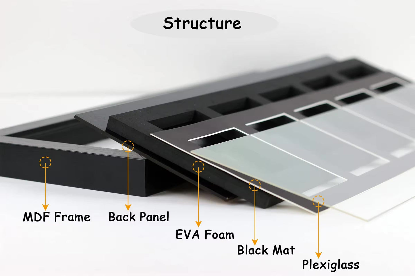 EVORETRO Wooden Display Frame for Cards, Magnetic holder