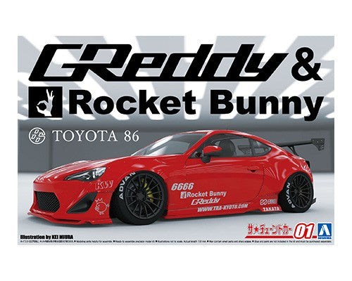 Aoshima 1/24 ZN6 Toyota 86 '12 Greddy & Rocket Bunny Enkei Version (6186)