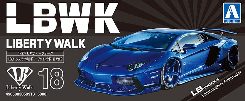 Aoshima 1/24 LB-Works Lamborghini Aventador Ver.2 (05991)