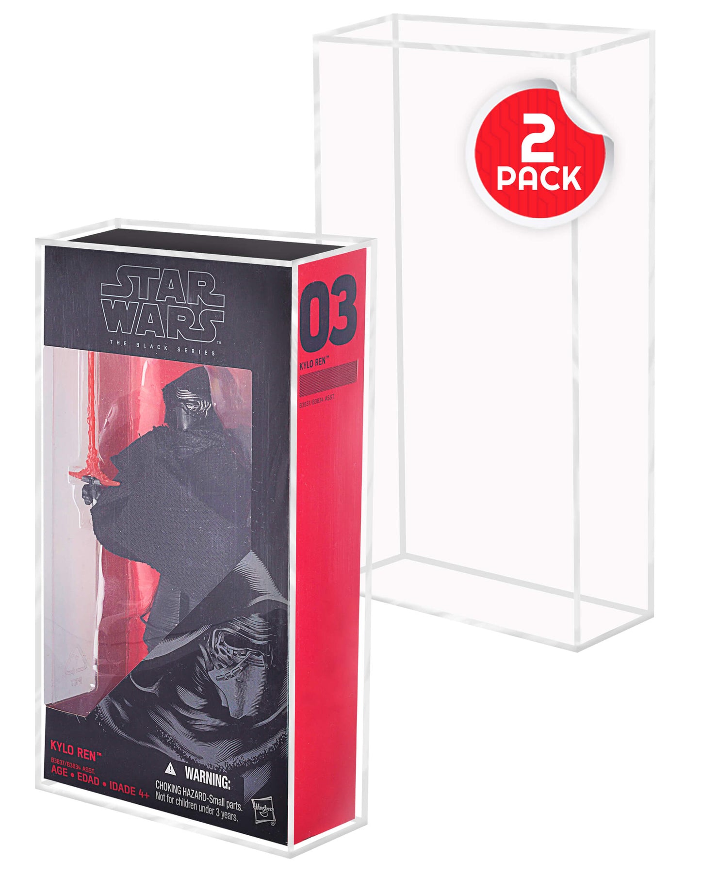 Acrylic Case for 6" Hasbro Star Wars Black Series - Pack of 2