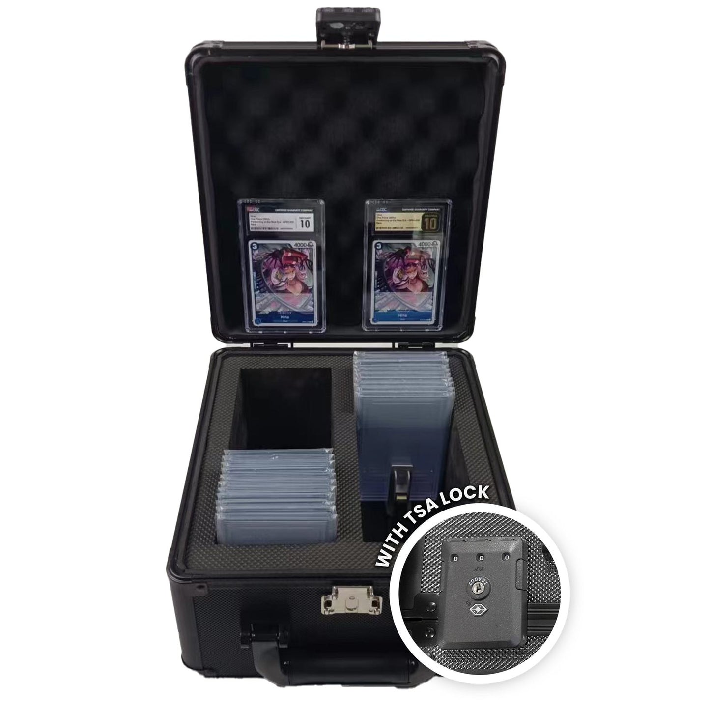 EVORETRO Aluminum Graded Card Storage Box, TSA Lock