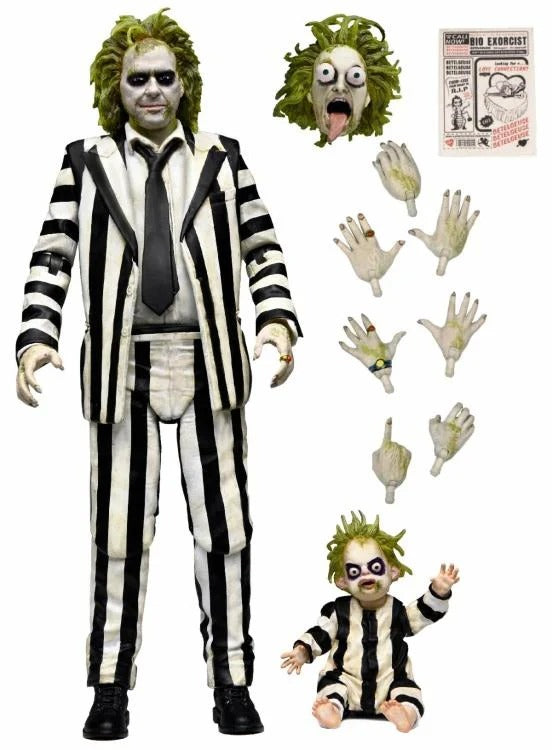Beetlejuice Beetlejuice - Ultimate "Striped Suit" Beetlejuice Action Figure (Sub-Par Packaging)